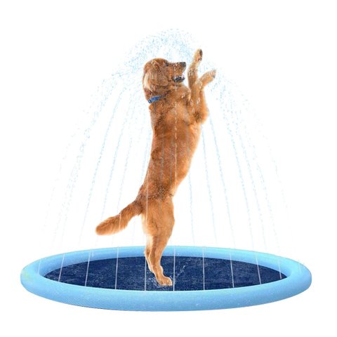 Tapete Esguicho Chafariz Inflavel Piscina Animal Pet Criança Infantil Casa Verao Sol Calor Refrescan