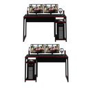 Ver imagem 6 de Mesa Gamer 136cm com 2 Prateleiras e Porta Cpu Me4152 Preto/vermelho Tecnomobili