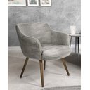 Ver imagem 1 de Poltrona Dekorien Jade Linho Cinza Claro Alto Acabamento