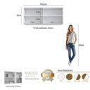 Ver imagem 5 de Quarto Modulado Casal 100% MDF 3 Peças 6 Portas Cômoda 4 Gavetas Integrato Branco