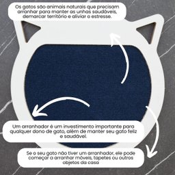 Arranhador Gato Piso e Parede Garfield R Branco / Azul - 3