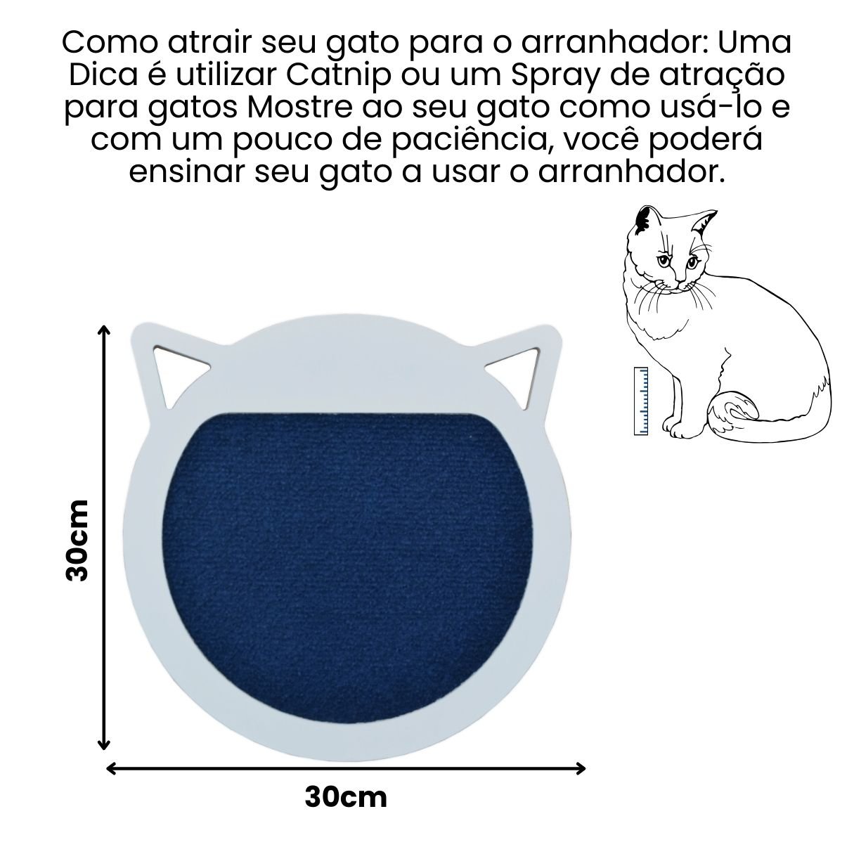 Arranhador Gato Piso e Parede Garfield R Branco / Azul - 2