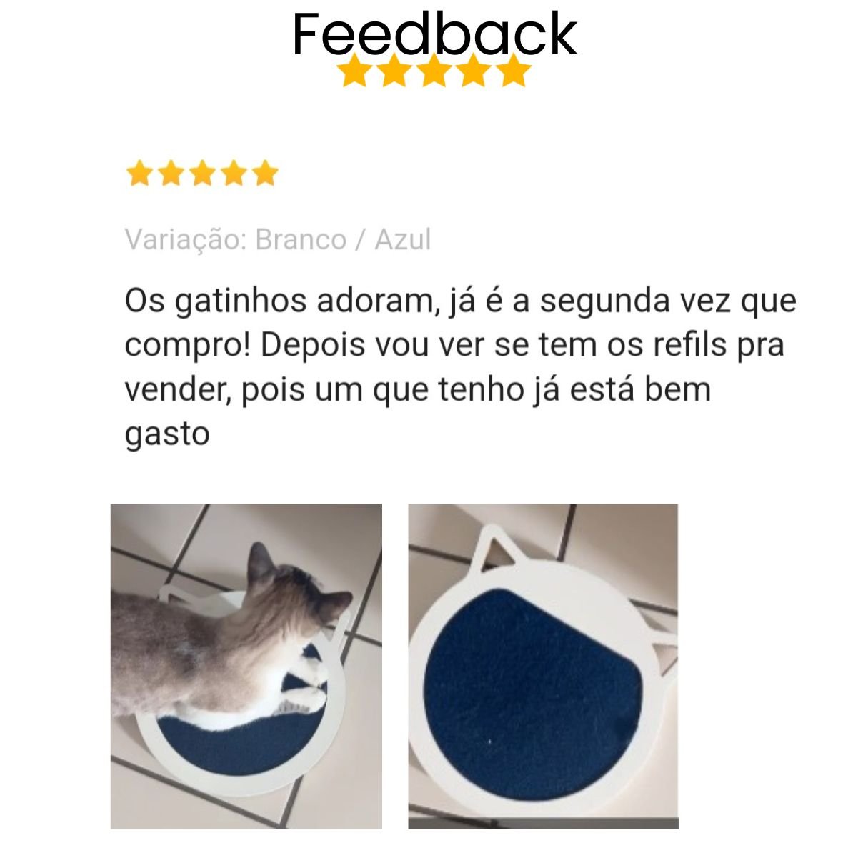 Arranhador Gato Piso e Parede Garfield R Branco / Azul - 6