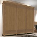 Ver imagem 2 de Guarda Roupa 250cm 3 Portas Deslizante Sem Espelho 4 Gavetas Doratto F08 Freijó - Mpozenato