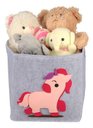 Ver imagem 1 de Cesto Organizador Dobrável Quarto Infantil Animais Brinquedo - Unicórnio