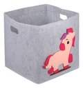 Ver imagem 2 de Cesto Organizador Dobrável Quarto Infantil Animais Brinquedo - Unicórnio