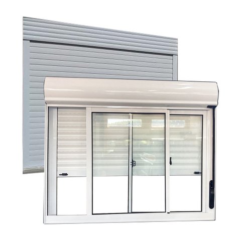 Janela Persiana Integrada de Aluminio Cor Branco 1,20x1,00m