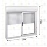 Janela Persiana Integrada de Aluminio Cor Branco 1,20x1,00m - 3