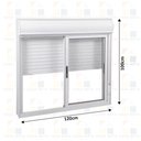 Ver imagem 3 de Janela Persiana Integrada de Aluminio Cor Branco 1,20x1,00m