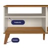 Rack Bancada Madri 115 Cm Off White/nature para Tv até 50” - Peternella Móveis - 3