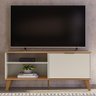 Rack Bancada Madri 115 Cm Off White/nature para Tv até 50” - Peternella Móveis - 2