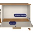Ver imagem 4 de Rack Bancada Madri 115 Cm Off White/nature para Tv até 50” - Peternella Móveis
