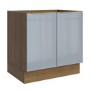 Ver imagem 1 de Balcão de Cozinha 80 cm 2 Portas (sem Tampo) Rustic/Cinza Lux Madesa