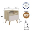 Ver imagem 6 de Mesa de Cabeceira com 1 Gaveta Curve Marrom