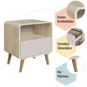 Ver imagem 7 de Mesa de Cabeceira com 1 Gaveta Curve Marrom