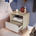 Ver imagem 5 de Mesa de Cabeceira com 1 Gaveta Curve Marrom