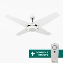 Ver imagem 4 de Ventilador de Teto Com Controle Remoto Natuvent Callis Led 4 Pás Madeira Branco 4000k Branco Neutro