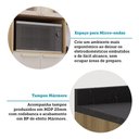 Ver imagem 3 de Cozinha Modulada Compacta 5 Peças com Tampos e sem Pia Isis Avelã-mocca Laca