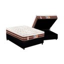Ver imagem 1 de Cama Box Baú Casal: Colchão Molas Ensacadas Castor Pocket Silver Star Air Híbrido + Base CRC