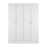 Guarda-roupa Solteiro 4 Portas Jacob 135 Cm - Branco - 4