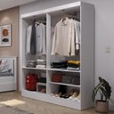 Ver imagem 2 de Guarda-roupa Solteiro 4 Portas Jacob 135 Cm - Branco