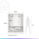 Ver imagem 7 de Guarda-roupa Solteiro 4 Portas Jacob 135 Cm - Branco