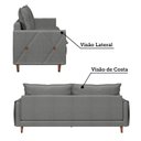 Ver imagem 4 de Sofá Living 3 Lugares com Pés em Madeira Maciça 210cm Sololá Yescasa