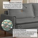 Ver imagem 5 de Sofá Living 3 Lugares com Pés em Madeira Maciça 210cm Sololá Yescasa