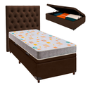Ver imagem 1 de Kit Cabeceira + Cama Box Bau + Colchão Solteiro D20 D20 Inducol