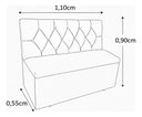 Ver imagem 3 de Poltrona Sofá Booth Prime Verde Escuro e Branco 2 Lugares