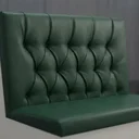 Ver imagem 2 de Poltrona Sofá Booth Prime Verde Escuro e Branco 2 Lugares