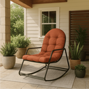 Ver imagem 1 de Cadeira Balanço Sossego Almofada Impermeável Pés C/ Proteção:terracota Queimado