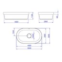 Ver imagem 7 de Cuba de Sobrepor Deca Slim 50x30 Oval Branca + Válvula + Sifão