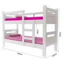 Ver imagem 3 de Beliche Dupla Branca – Estrutura Firme, Acabamento Premium e Design Charmoso!