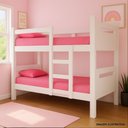Ver imagem 1 de Beliche Dupla Branca – Estrutura Firme, Acabamento Premium e Design Charmoso!