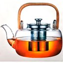 Ver imagem 6 de Chaleira de Vidro com Infusor Inox e Alça de Madeira 1 Litro