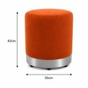Ver imagem 2 de Puff com Rodapé Prata Terracota Veludo- Let Móveis