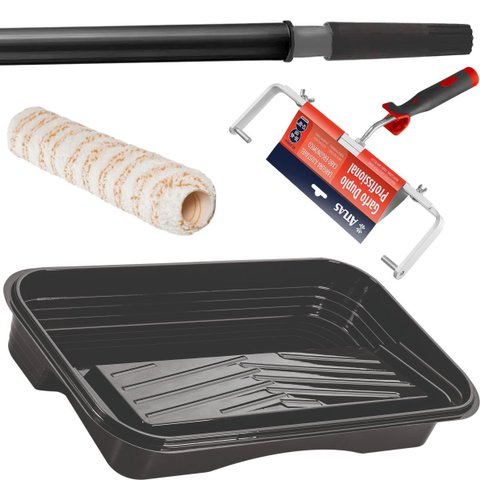 Suporte Garfo 46cm + Rolo Antigota 46cm + Cabo Extensor 1,28m + Bandeja para Pintura 4,3l