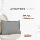 Ver imagem 4 de Almofada Decorativa Shine Cheia Fofinha com Zíper 46x60 Tecido Bouclé para Sofá Cama Poltrona Enchim