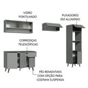 Ver mais imagens de Armário De Cozinha Completa 260cm Cinza Nice Madesa 09 Cinza