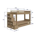 Ver imagem 5 de Triliche Infantil pra Quarto com Escadas e Estante 231,8 Cm Cor:aveiro Oak
