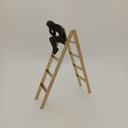 Ver imagem 5 de Escultura Decorativa de Metal Dourado 31x15x15cm Estátua Enfeite Sala Estante