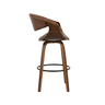 Banqueta Nicole Munique Giratória Couro e Base de Madeira Homenow Cor:marrom - 4