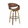 Banqueta Nicole Munique Giratória Couro e Base de Madeira Homenow Cor:marrom - 2