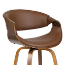 Ver imagem 6 de Banqueta Nicole Munique Giratória Couro e Base de Madeira Homenow Cor:marrom