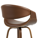 Ver imagem 7 de Banqueta Nicole Munique Giratória Couro e Base de Madeira Homenow Cor:marrom