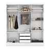 Guarda-roupa Modulado Casal Completo 4 Peças 8 Portas 5 Gavetas com Maleiro Smart Plus - 19