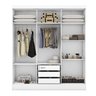 Guarda-roupa Modulado Casal Completo 4 Peças 8 Portas 5 Gavetas com Maleiro Smart Plus - 11
