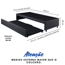 Ver imagem 3 de Bicama Box para Dois Colchões Solteiro 88x188 Linho