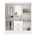 Ver imagem 3 de Guarda-roupa Capelinha Lord 4 Portas Branco/rosa/branco - Demóbile